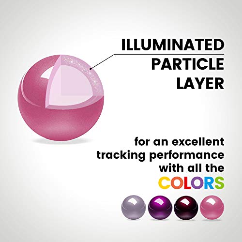Image of Perixx PERIPRO-303 X4A Trackball - 1.34 Inch Replacement Ball for PERIMICE and M570-4-in-1 Multi-Color Red, Purple, Pink, and Lavender Trackball - Elegant Storage Box