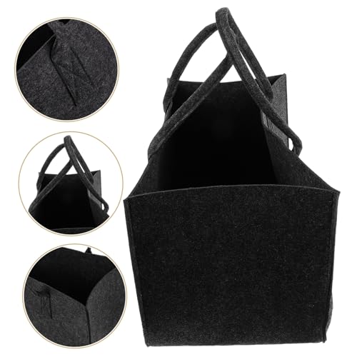 Veemoon Kaminholzträger Großer Holzträger Wiederverwendbare Aufbewahrungstasche Brennholzträger Tragetasche Aus Brennholzschleuder Einkaufstasche Aus Filz Holztragetasche Gefühlt Pack – Bild 5