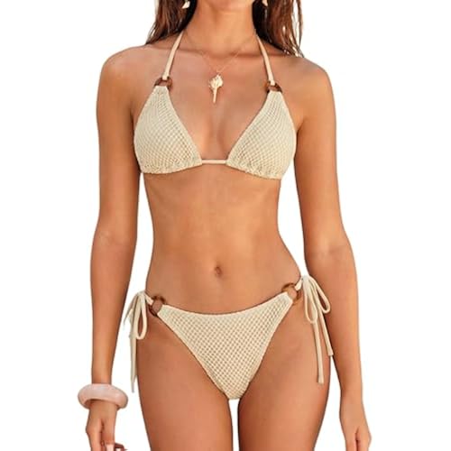 ZAFUL Triangle Bikini Sets for Women Sexy Halter String O Ring Swimsuits
