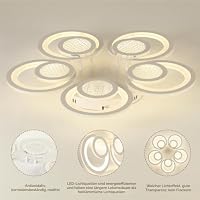 OTREN LED Deckenleuchte Wohnzimmer,Modern Deckenlampe Blume, 3000–6500 K dimmbar, mit Fernbedienung, Timer, Nachtlicht & Memory, für Schlafzimmer und Jugendzimmer,54 cm – Ansicht 3