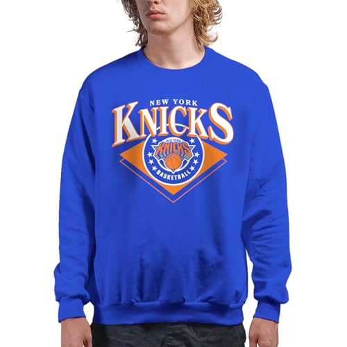 Sudadera New York Knicks Junk Food de algodón para hombre estilo clásico NBA en color azul