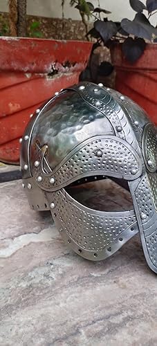 Casco medievale Njord | Casco vichingo naso in acciaio calibro 18 | miglior regalo per Halloween