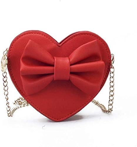 ZGMYC Cute Heart-shaped Crossbody Purse Bowknot Shoulder Bag Satchel for Little Girls Toddlers