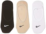NIKE No Show Socks 3PPK Lightweight Footi Calcetines, Mujer, Multicolor, S