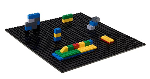 Strictly Briks Stapelbare Premium-Bauplatte - mit Allen großen Marken kompatibel - 10 x 10 (25,4 x 25,4 cm) - Schwarz – Bild 4