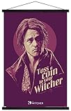 Trends International Netflix The Witcher Season 2-Toss a Coin Wall Poster with Magnetic Frame, 22.375' x 34', Premium Print and Black Hanger Bundle