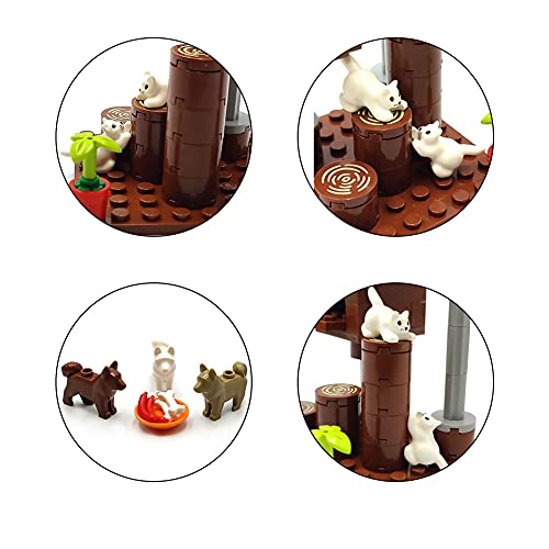 Dspitwod Building Block Toys Sets For Girls Boys 6-8-12 Cat Tower Dog Kennel Accessories Brick Blocks For Kids Compatible For Mini Figure Major Brands #TOP5