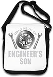Cinghia regolabile Trust Me I\'m An Engineer\'s Son - Borsa a tracolla, colore: Bianco
