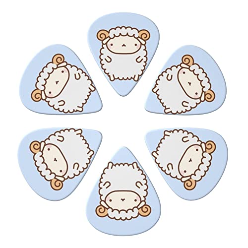 ASDTEHCY Lot de 6 médiators en celluloïd – Mouton mignon – Fin, moyen et lourd – Pour guitares acoustiques électriques… - Les Beatles, Paul McCartney, John Lennon, RIngo Starr, George Harrison ASDTEHCY Lot de 6 médiators en celluloïd - Mouton mignon - Fin, moyen et lourd - Pour guitares acoustiques électriques… – Image 3