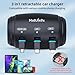 MAGJIEYX Multi Retractable Car Charging Station Box, 3 in 1 Headrest Fast Power Charging Dock Cord USB Type C Fits iPhone 16/15/14/iPad/Android/Samsung|Uber Lyft Backseat Passengers Share Rid