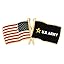 U.S.A. and U.S Army Cross Flag Pin - Gold Plated