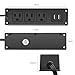 CCCEI 3 Outlets Wall Mount Power Outlet Strip with USB, Under Desk Power Strip Mountable Flat Plug, Desk Mount Power Strip with 6FT Power Cord, 125V 60HZ 12A 1500W.