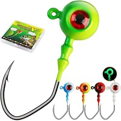 LUCKYFISHING Jig Heads Crappie Jigs Walleye Jigs Heads for Fishing Gifts for Men 1/16oz 1/8oz 1/5oz 1/4oz 3/8oz