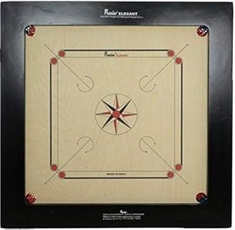 Precise Carrom Board Game Ply Wood with Coin, Striker & Powder Approved by Carrom Federation of India & International Carrom Federation (Champion, 16mm)