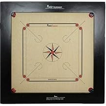 Precise Carrom Board Game Ply Wood with Coin, Striker & Powder Approved by Carrom Federation of India & International Carrom Federation - Jumbo 36mm