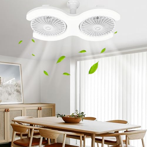 Luz de ventilador de techo E27 con iluminación integrada 5