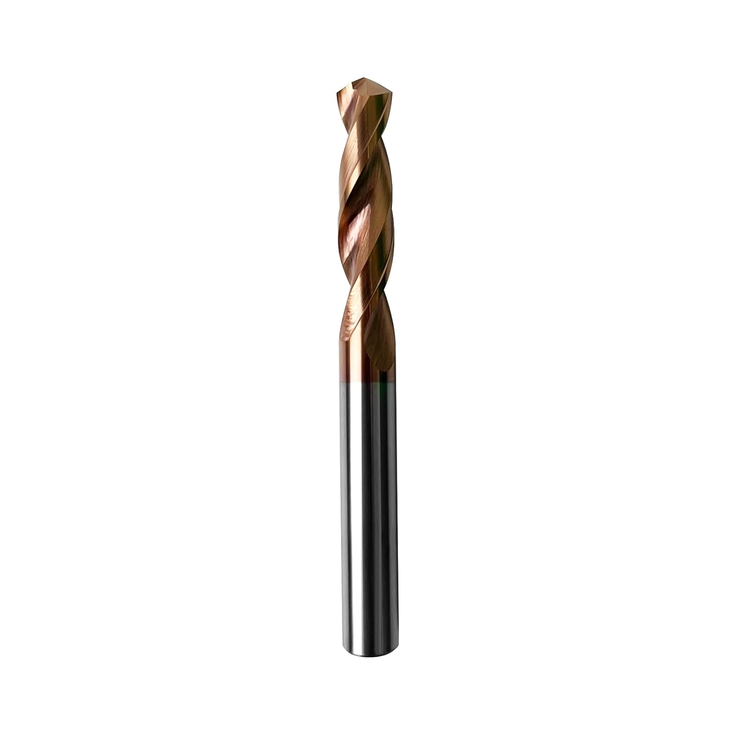 2Pcs 1/4" Carbide Drill Bit, Metal Drill Bits with TISIN Coated and 2 Flute, Solid Carbide Drill Bit Set for Stainless Steel Hardened Steel Cast Iron Alloy Copper