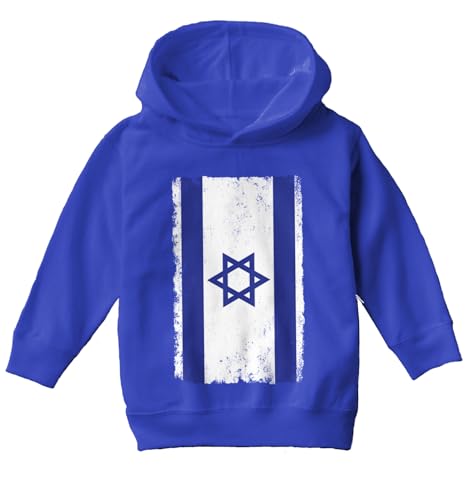 Tcombo Distressed Israel Flag - Vertical Toddler/Youth Fleece Hoodie2