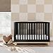 Storkcraft Santos Convertible Crib (Black & Natural) – GREENGUARD Gold Certified, Fits Standard Crib Mattress, Converts to Toddler Bed and Daybed, 4 Adjustable Mattress Heights, Rounded Edges