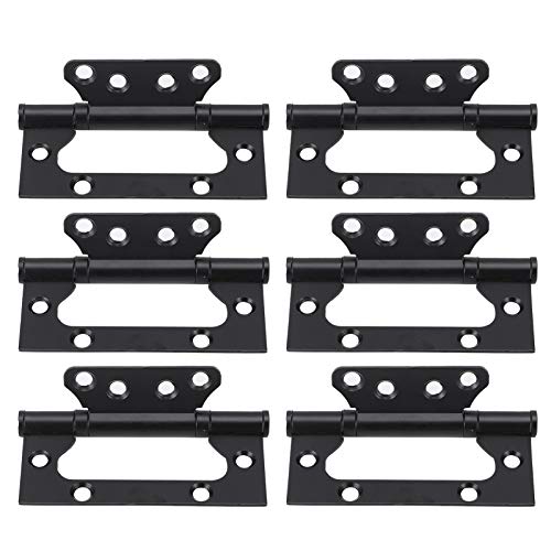 Porta Preta VTOSEN 3Set, Liga De Zinco De Dobradiça, Dobradiças Planas Abertas, Montagem De Ferragen