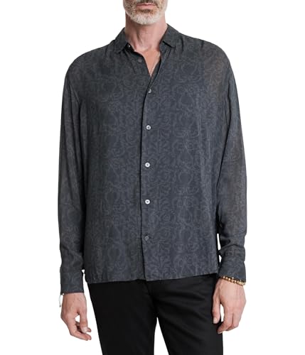 John Varvatos Ross chemise boutonnée en coton haut de gamme pour homme style rock-chic