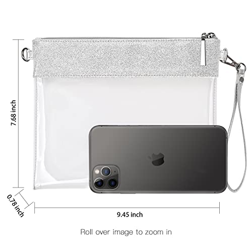 GM LIKKIE Clear Purse for Women Stadium Approved, Transparent Crossbody Shoulder Handbag with Adjustable Shoulder Strap4