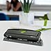 Rapesco 1725 Adjustable 6-Hole Punch, 4 x Different Positions, 9 Sheets Capacity, Metal Six Holes Puncher with Lock-Down Handle, Works with A5, A6, Compact, Slimline, Pocket, Filofax Mini, Black
