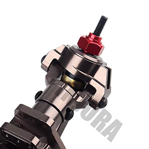 Injora Complete Metal Rc Car Front Rear Axle For 1:10 Rc Rock Crawler Axial Wraith 90018 90020 90045 Rr10 90048 90053 (Titanium) #TOP5
