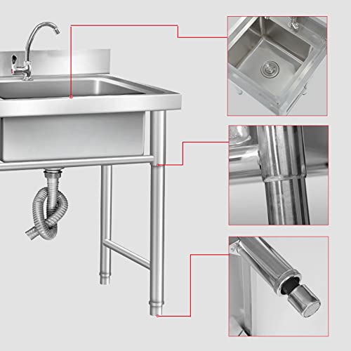 Évier utilitaire autoportant pour laver les objets encombrants sans abîmer la cuisine