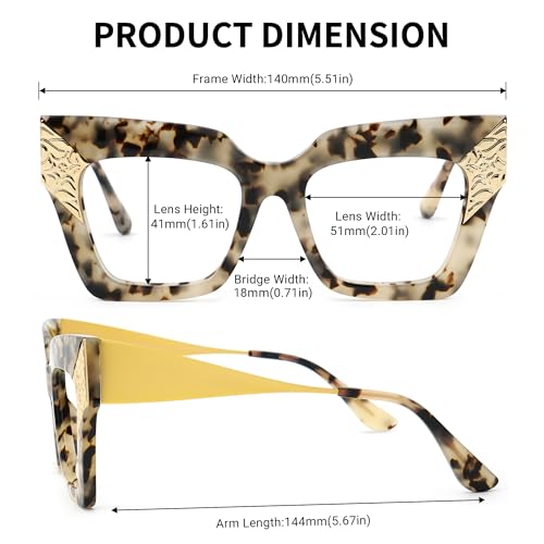 Image of Zeelool Retro Oversized Square Blue Light Blocking Glasses ZJGA652634-01B Tortoise