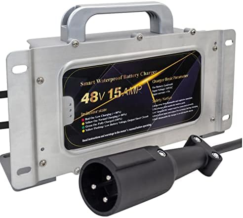 CAPTOK 48V 15AMP Club Car Waterproof Battery Charger for 48 Volt Golf Carts