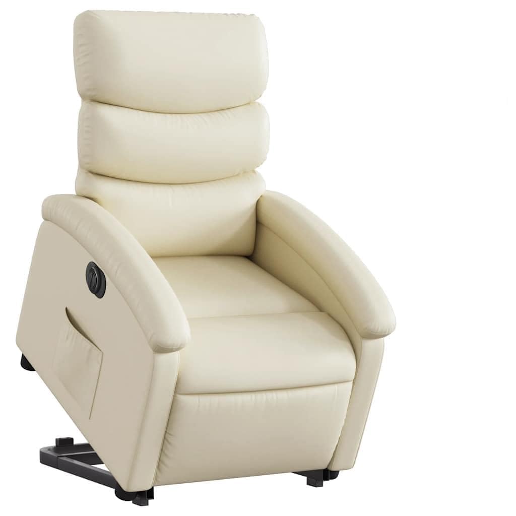 Sillón de relax eléctrico con ayuda para levantarse de piel