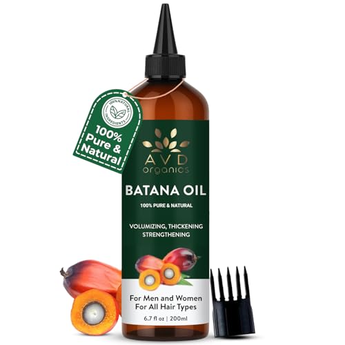 Image of AVD ORGANICS Batana Oil for Hair Growth 6.7 fl oz | Dr Sebi Organic Raw Batana Oil from Honduras | 100% Pure & Natural for thicker & stronger Hair | Ideal for Men & Women | 200ML
