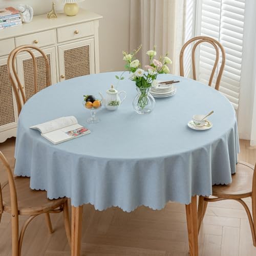 Nappe rectangulaire 220x220cm imperméable en coton et lin adaptée à l'extérieur - 2