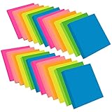ZCZN Haftnotizen 76 x 76 mm Klebezettel, 100 Blatt/Block, Sticky Notes in 6 Neonfarben, 24 Blöcke