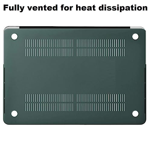 Image of Midkart Matte Hard Shell Plastic Case Cover Compatible with MacBook Pro 15 Inch with Retina Display (Model A1398, Old Version, Release 2015-2012) with Silicon Key Guard & Dust Plugs, Midnight Green