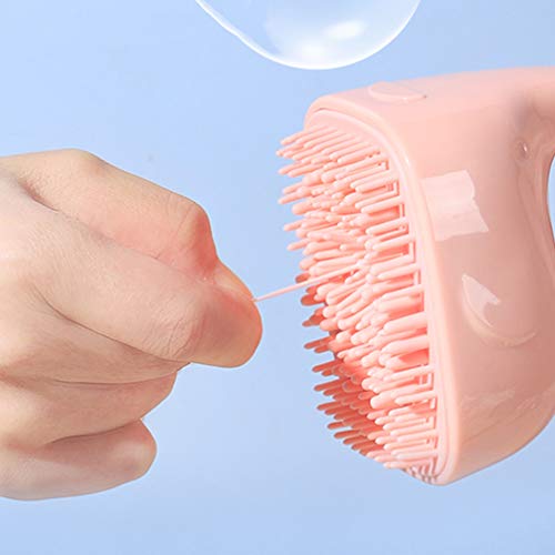 TOYANDONA Escova de shampoo portátil de silicone para bebês, esfregão de couro cabeludo com alça, la