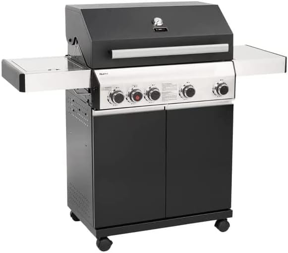 CosmoGrill Gas Barbecue 4+1 - Premium Black Range, Outdoor BBQ Grill with Sear & Ring Side Burner (Barbecue)