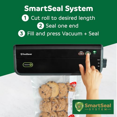 Image of FoodSaver Vacuum Sealer Rolls, 6 Pack 8 inch x 13.3' Rolls (80 Total Feet), BPA-Free Custom Size Storage Bags for Food, Sous Vide, and Meal Prep