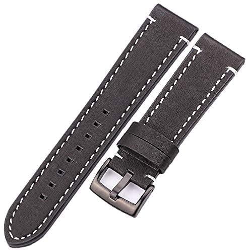 Bracelet de montre en cuir véritable 18mm 20mm 22mm 24mm pour montre homme et femme