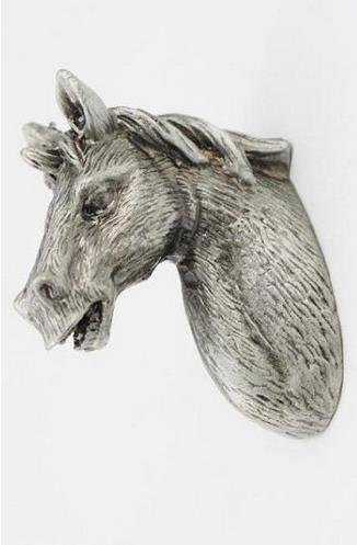 Lbfeel Pewter Cabinet Pulls Vintage Horse Head Cabinet Knob Handle Antique Silver Drawer Pull Animal Dresser Knob Cupboard Pulls Hardware (1 Piece, Antique Silver, Horse Knob) #TOP1