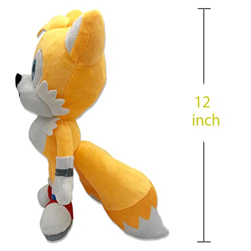 Yobel Tails Plush Toys, The Hedgehog Sonicc Cotton Figures, Gifts For Boys And Girls Cartoon Character Plush(Tails) #TOP1
