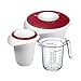 Produktbild Westmark Back-Set, 3-tlg.: 1 Rührschüssel 2,5 l, 1 Quirltopf 1 l, 1 Messkanne 1 l, Kunststoff, Weiß/Rot/Klar, 315322E7