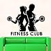 Adesivi Murali Manubri Fitness Club Decal Body-Building Poster Vinile Adesivi Murali Decor Adesivo Murale Palestra Adesivo Fitness Crossfit Adesivo Palestra 40X47Cm