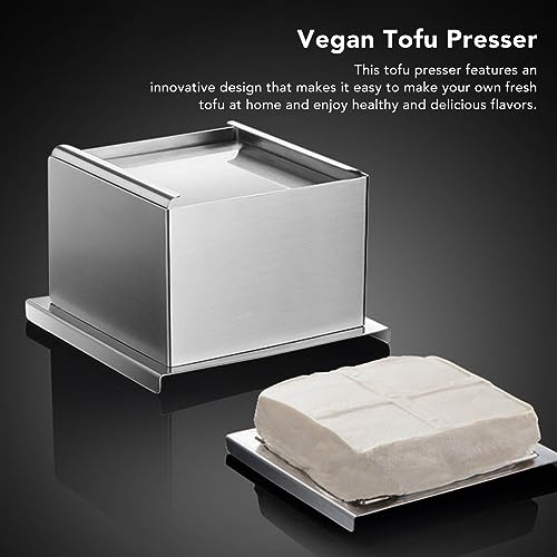 Tofu-Presse, Multifunktional, 304 Edelstahl, DIY, Haushalt, Verstellbar, Vegan, Tofu-Presse, Wasserdruck, Tofu-Box (L)
