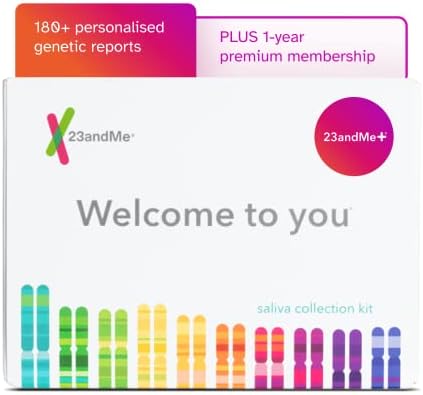 23andMe+ Premium Membership Bundle – DNA Kit with Personal Genetic Insights Including Health + Ancestry Service Plus 1-Year Access to Exclusive Reports (Before You Buy See Important Test Info Below)