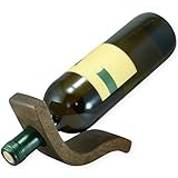 Lila Arte Porta Bottiglia Vino Singolo in Legno – Supporto Decorativo da Tavolo Elegante e...