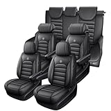 JOJ for Chevrolet Traverse 2009-2026 Seat Covers,Custom Fit Nappa Leather Seat Covers Full Set for 7 Seats - Black Premium Seat Protectors with Airbag Compatible & Easy Installation