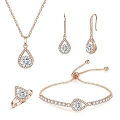 C-Teardrop set rose gold