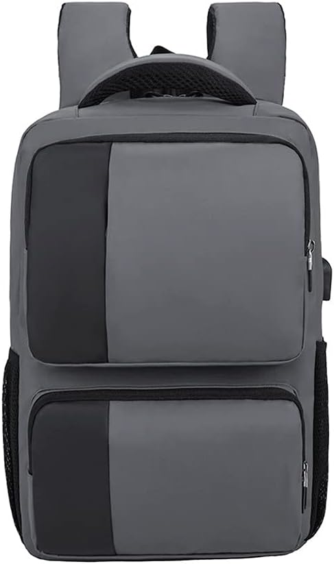 MAZAGEMAZAGE Laptop Backpacks， Mens Travel Bag Hit Color 15.6-inch Laptop Backpack Male Japan South Korea Trend Multi-pocket Teenager Student School Bag (Color : Gray)